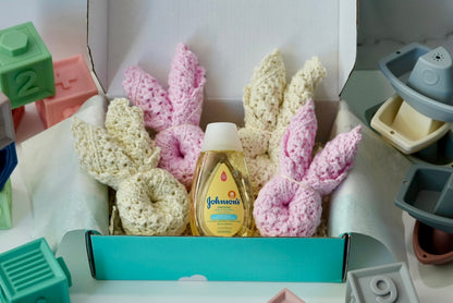 100% Cotton Hand-Crocheted Rustic Baby Washcloth Gift Set