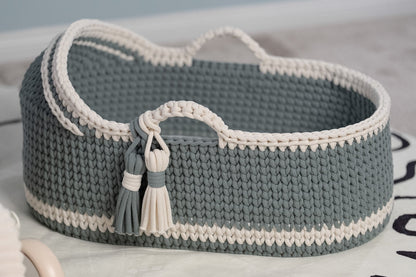 Custom Baby Moses Basket in Our Signature Stitch