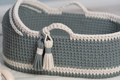 Custom Baby Moses Basket in Our Signature Stitch