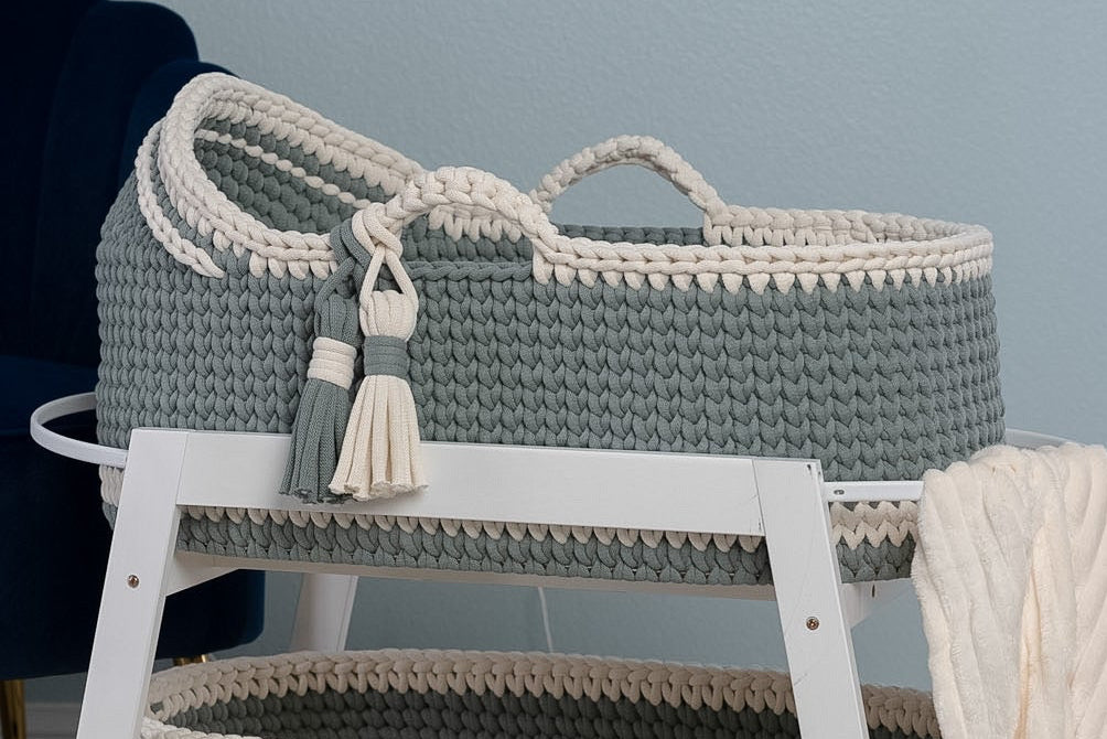 Custom Baby Moses Basket in Our Signature Stitch